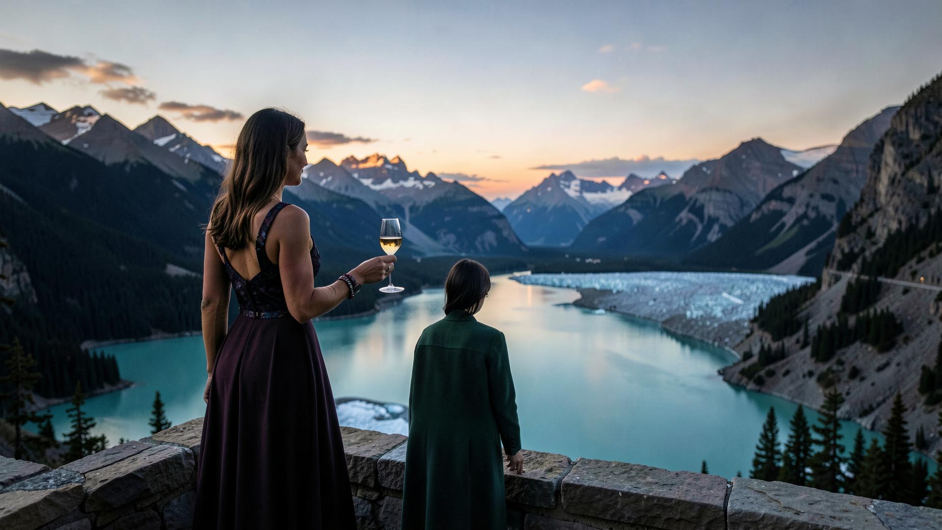Evening above a glacial lake
